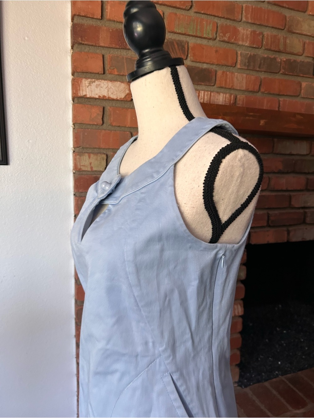 Tory Burch Gerrit Sleeveless Sheath Dress in Silverlake Blue Sz 2 - Picture 8 of 10